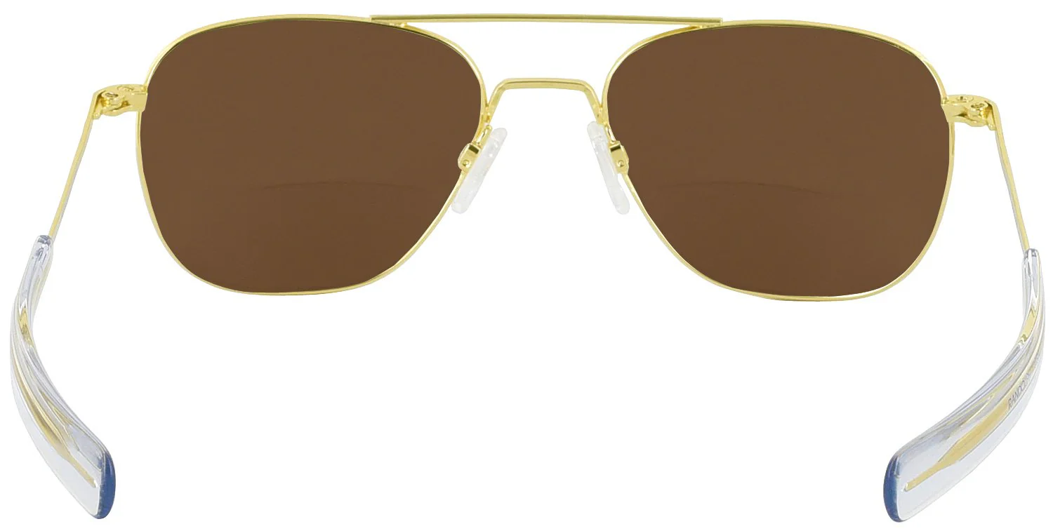 Aviator 23K Gold Bifocal Reading Sunglasses - Image 4