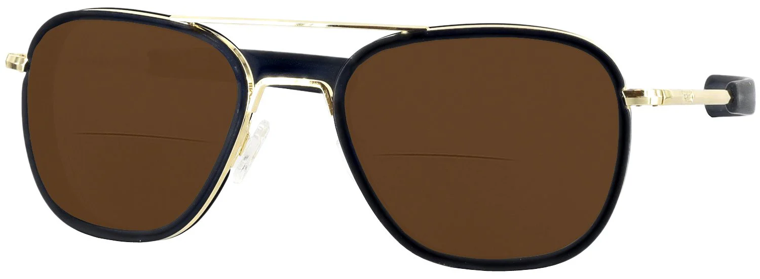 Aviator Gold Inlay Bifocal Reading Sunglasses