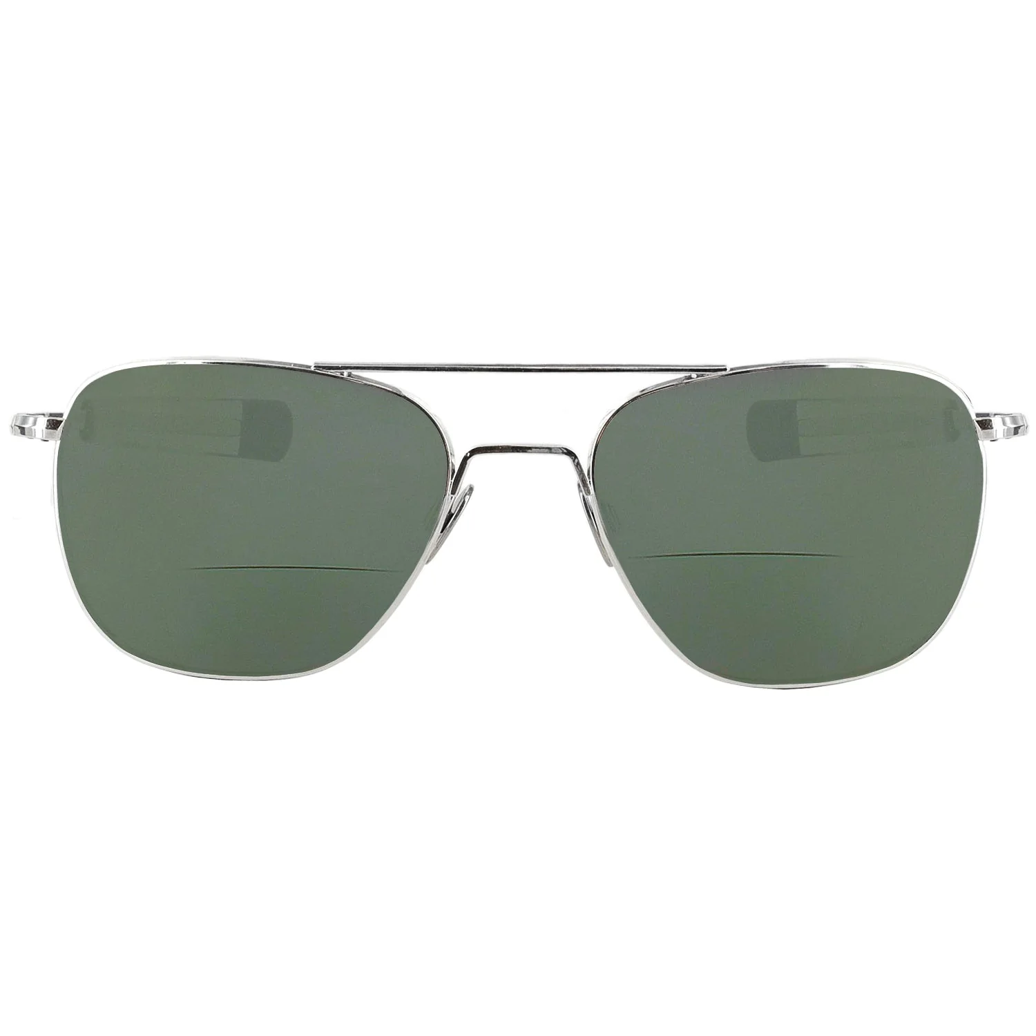 Aviator White Gold Bifocal Reading Sunglasses - Image 2
