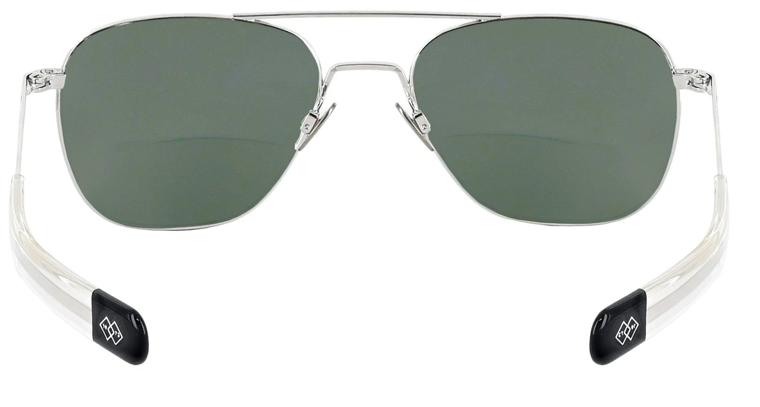 Aviator White Gold Bifocal Reading Sunglasses - Image 8