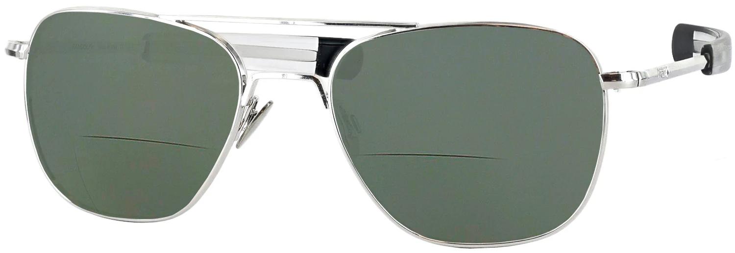 Aviator White Gold Bifocal Reading Sunglasses - Image 9