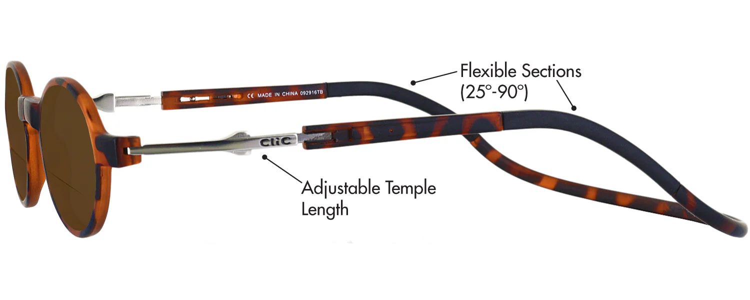 CliC FLEX Round Bifocal Reading Sunglasses - Image 6