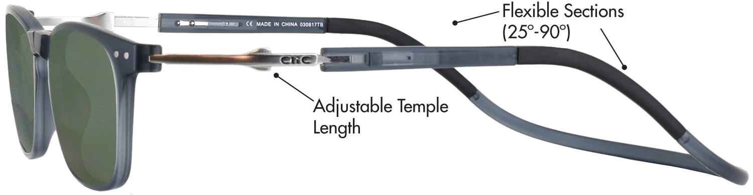 CliC Manhattan FLEX Progressive No Line Reading Sunglasses