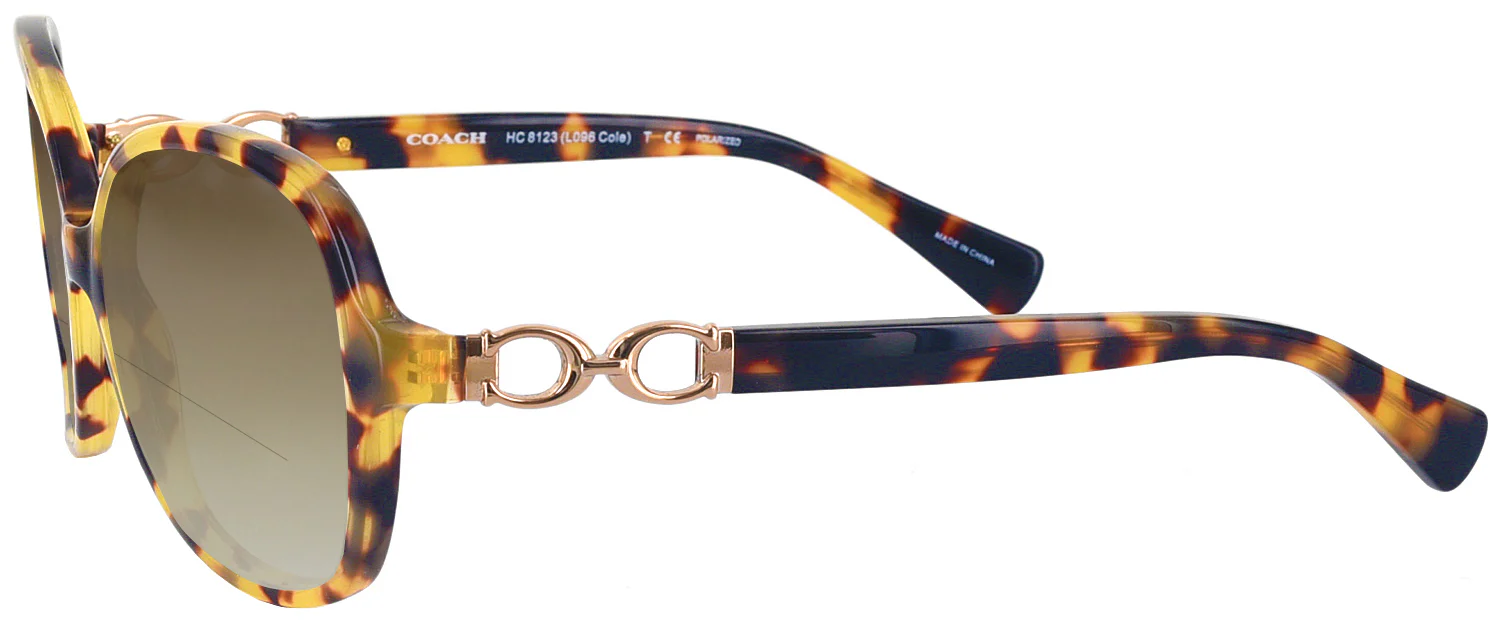 Coach 8123 w/ Gradient Bifocal Reading Sunglasses - Image 3