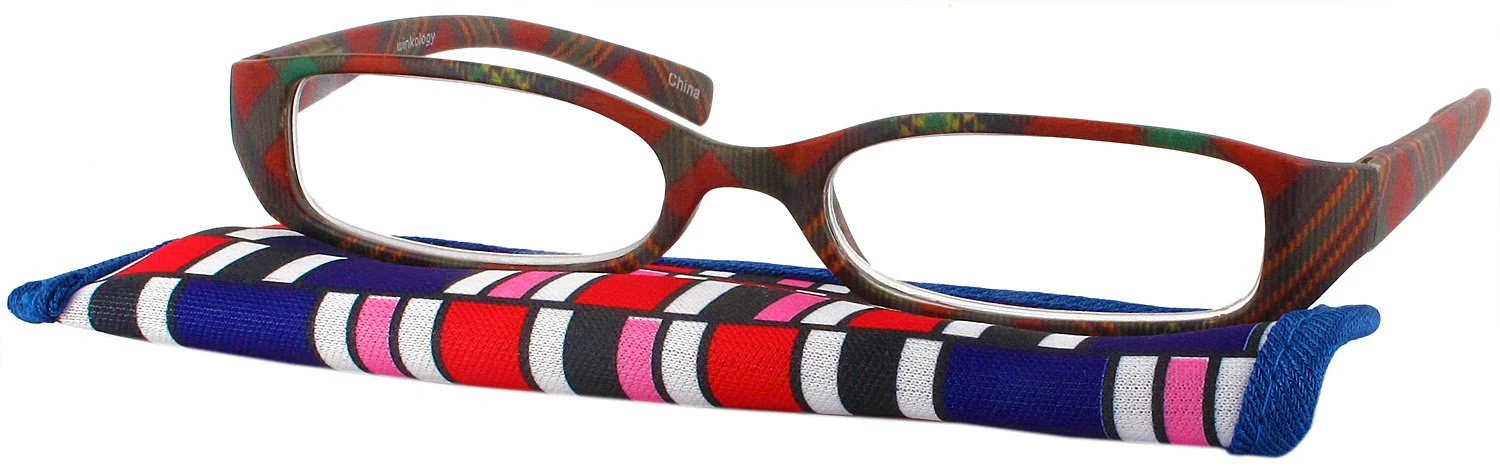 Color Me Plaid Single Vision Half Frame