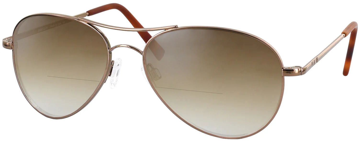 Amelia 23k Rose Gold B w/ Gradient Bifocal Reading Sunglasses
