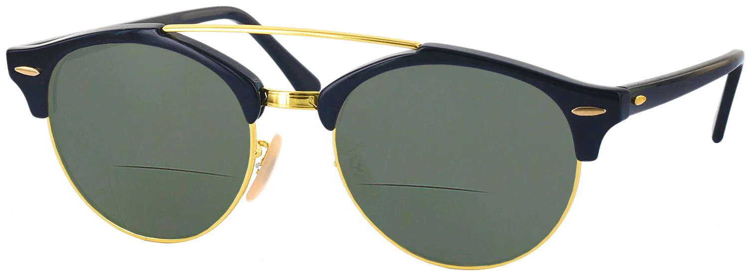 Ray-Ban 4346 Clubround Double Bridge Bifocal Reading Sunglasses