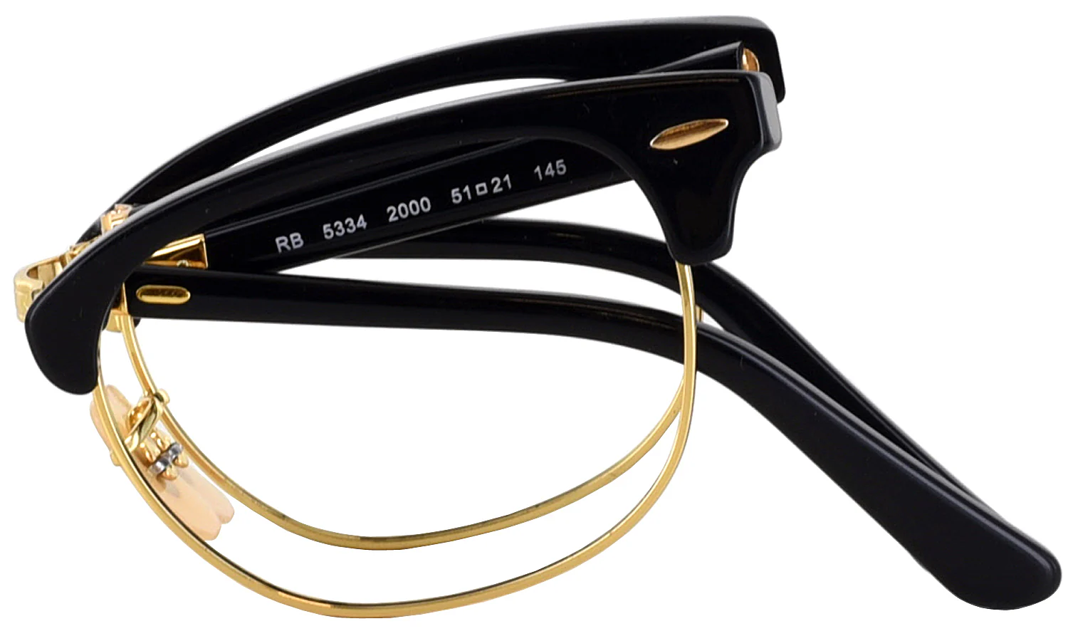 Ray-Ban 5334 Clubmaster Folding Optics Single Vision Full Frame